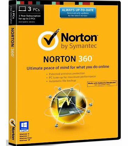 Norton 360 21.0 - 3 Computers, 1 Year Subscription (PC) [2014 Edition]